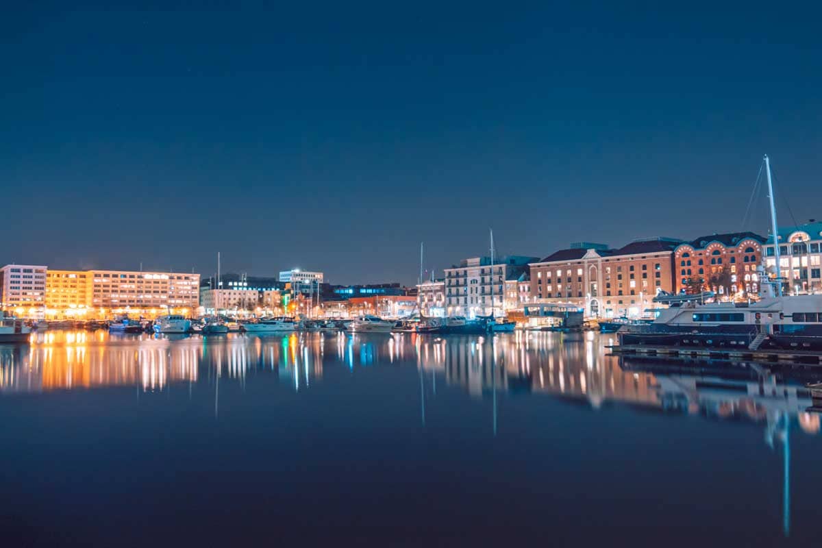 Jachthaven Willemdok in Antwerpen | Stadsfotografie | Nachtfotografie