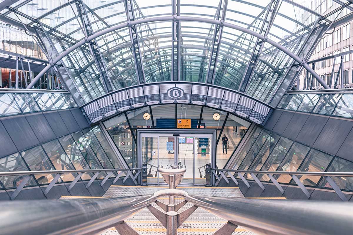 Ingang Station Brussel-Luxemburg | city photography