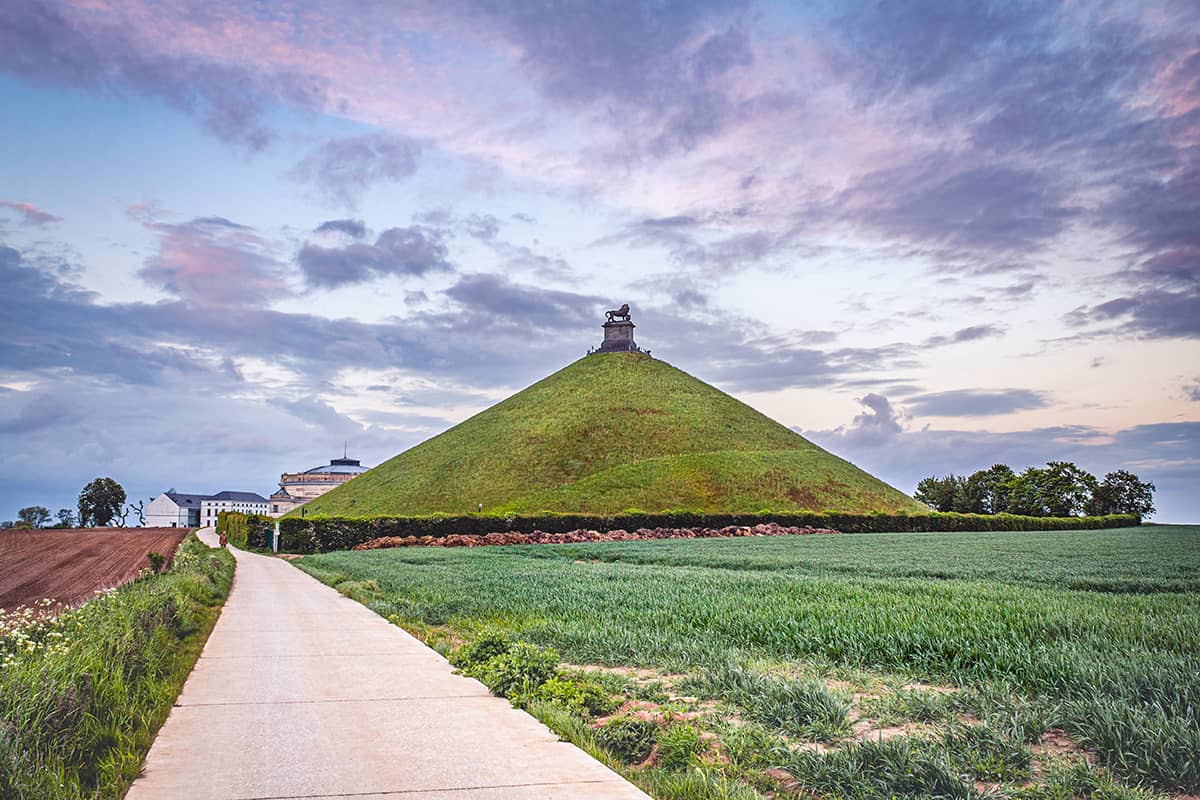 De Leeuw van Waterloo tijdens het gouden uur