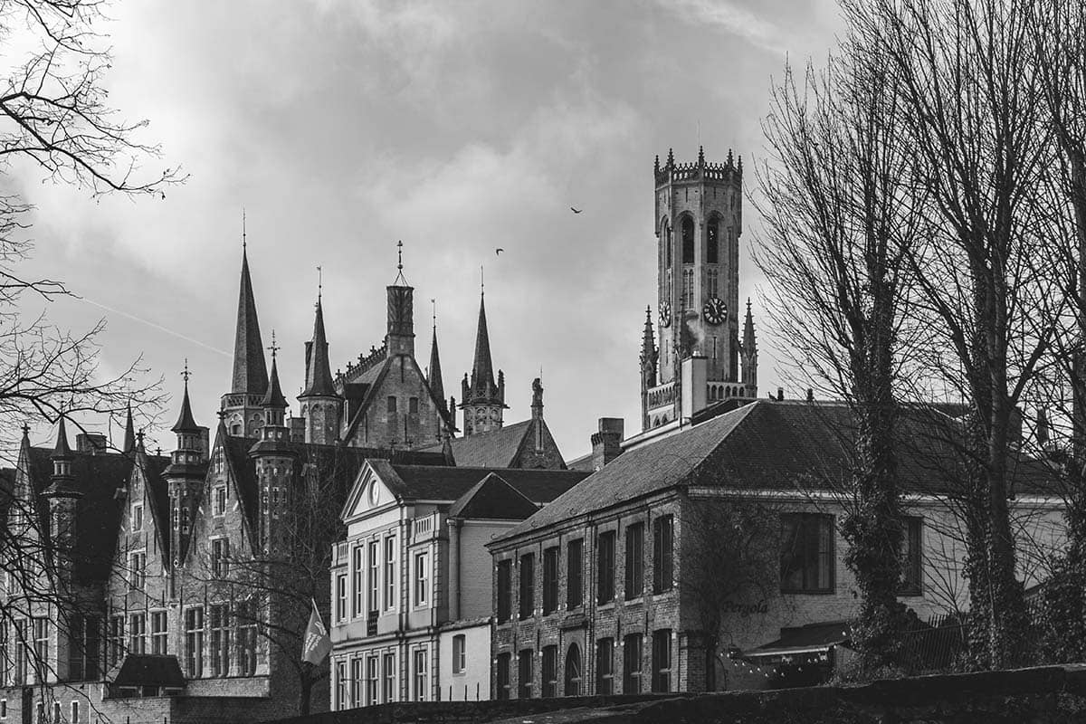 Skyline Brugge | Zwart-wit | Stadsfotografie