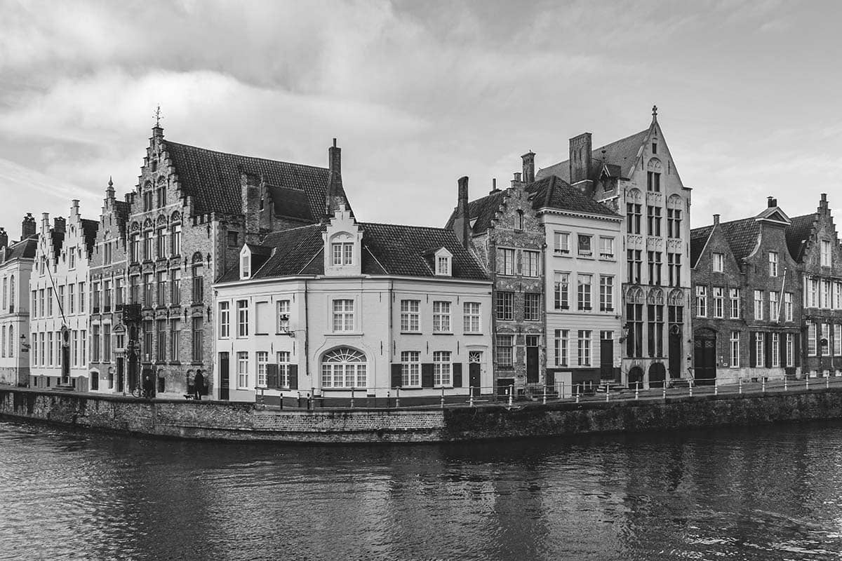 De bekende Spiegelrei in Brugge | Zwart-Wit | Stadsfotografie