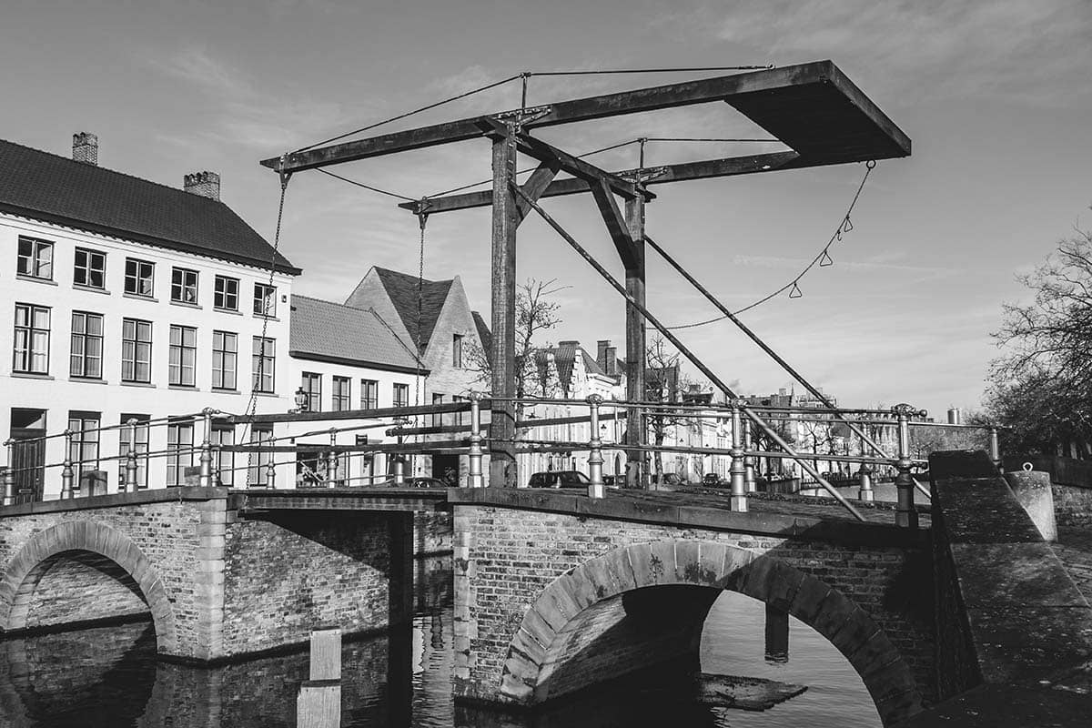 Ter Duinenbrug in Brugge - Zwart-Wit