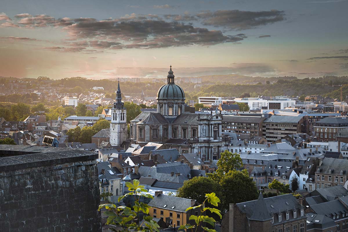 Kathedraal Namur bij zonsondergang | Cityscape