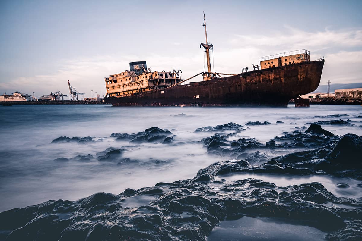 Telamón scheepswrak in haven van Arrecife | Reisfotografie