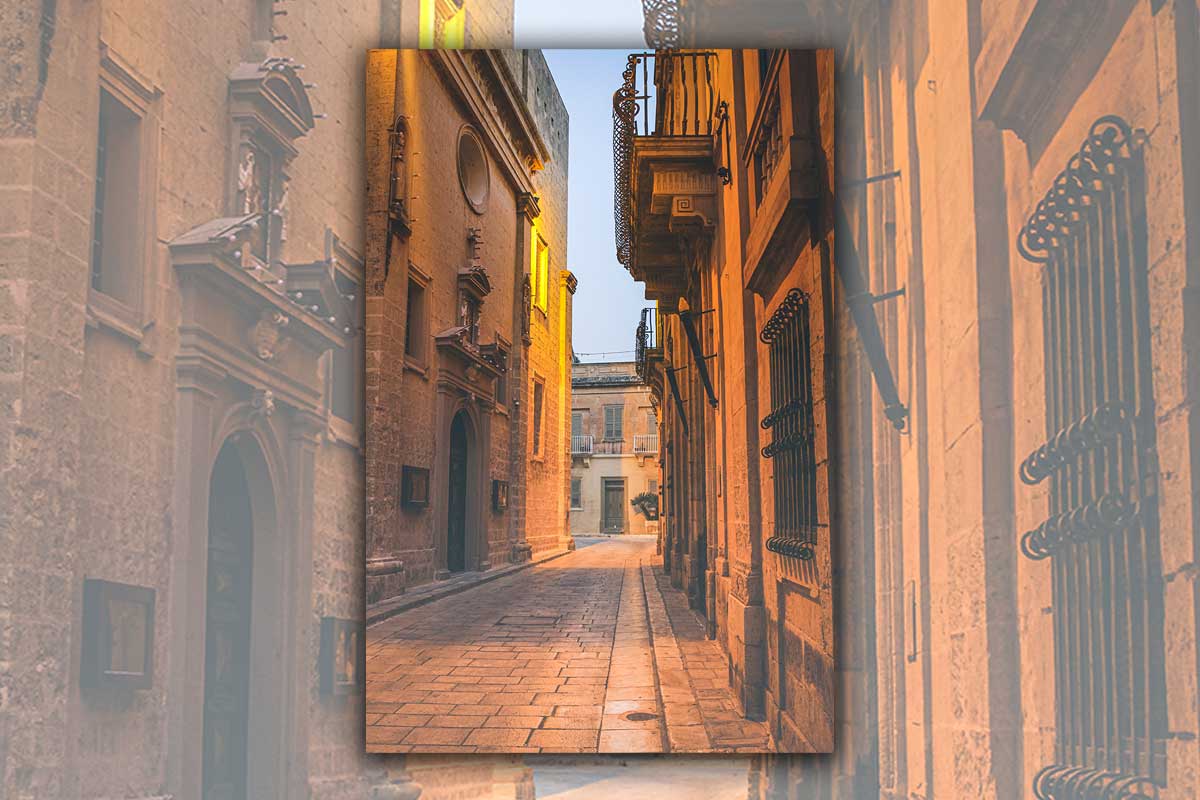 Verlaten straat in Mdina | Stadsfotografie | Reisfotografie